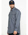 Ariat Men's Steel Rebar Made Tough Durastretch Long Sleeve Work Shirt , Steel, hi-res