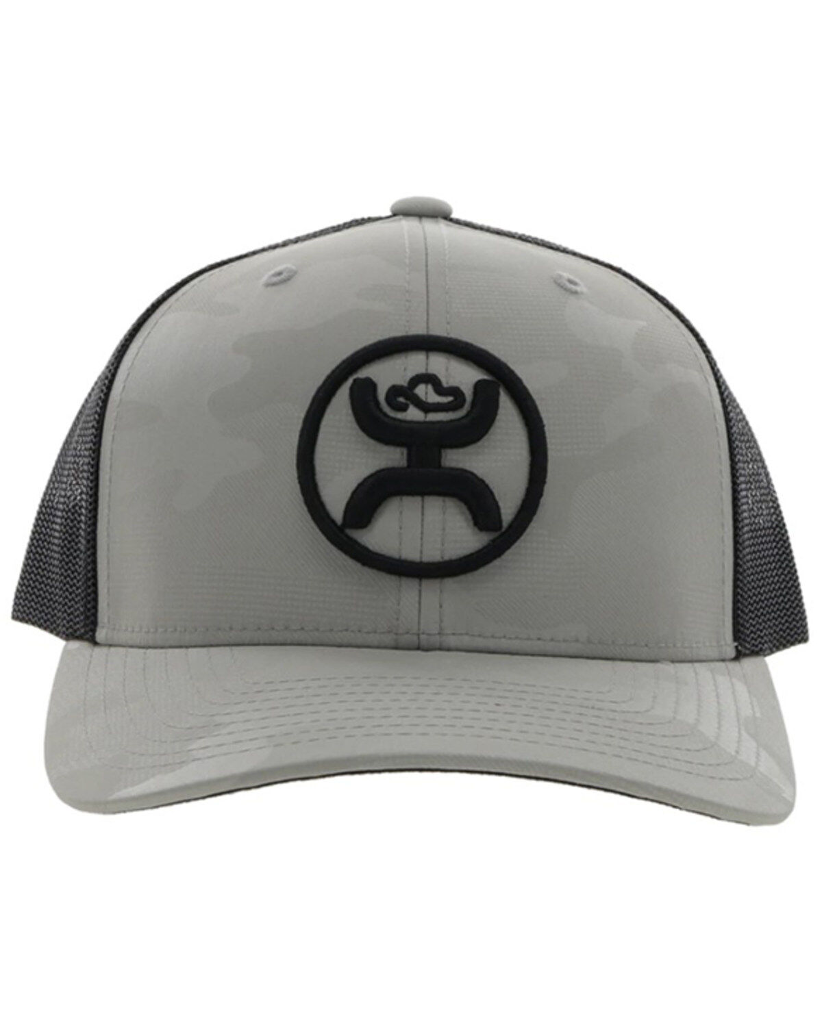 Image #3 - Hooey Men's Classic Embroidered Logo Trucker Cap, Grey, hi-res