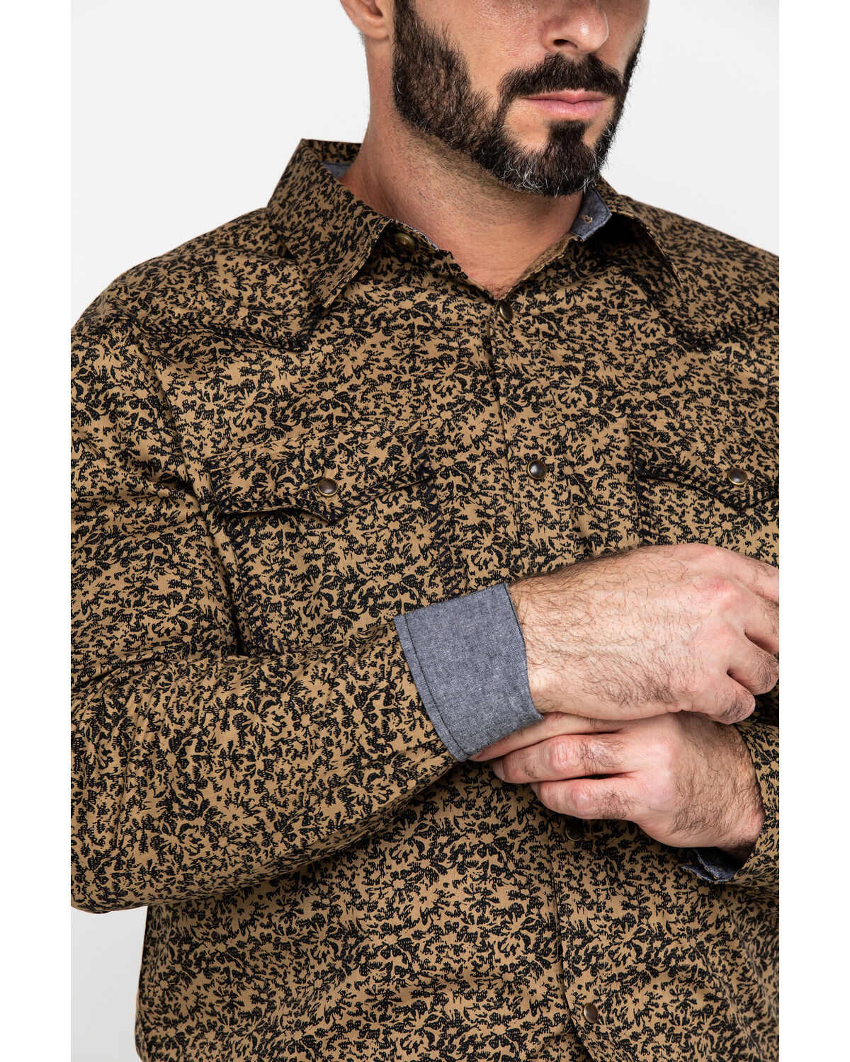 Image #4 - Cody James Men's Lemaire Abstract Floral Print Long Sleeve Western Shirt , , hi-res