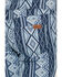 Image #4 - Rock & Roll Denim Girls' Medium Wash Southwestern Print Bargain Button Stretch Flare Jeans, Medium Wash, hi-res