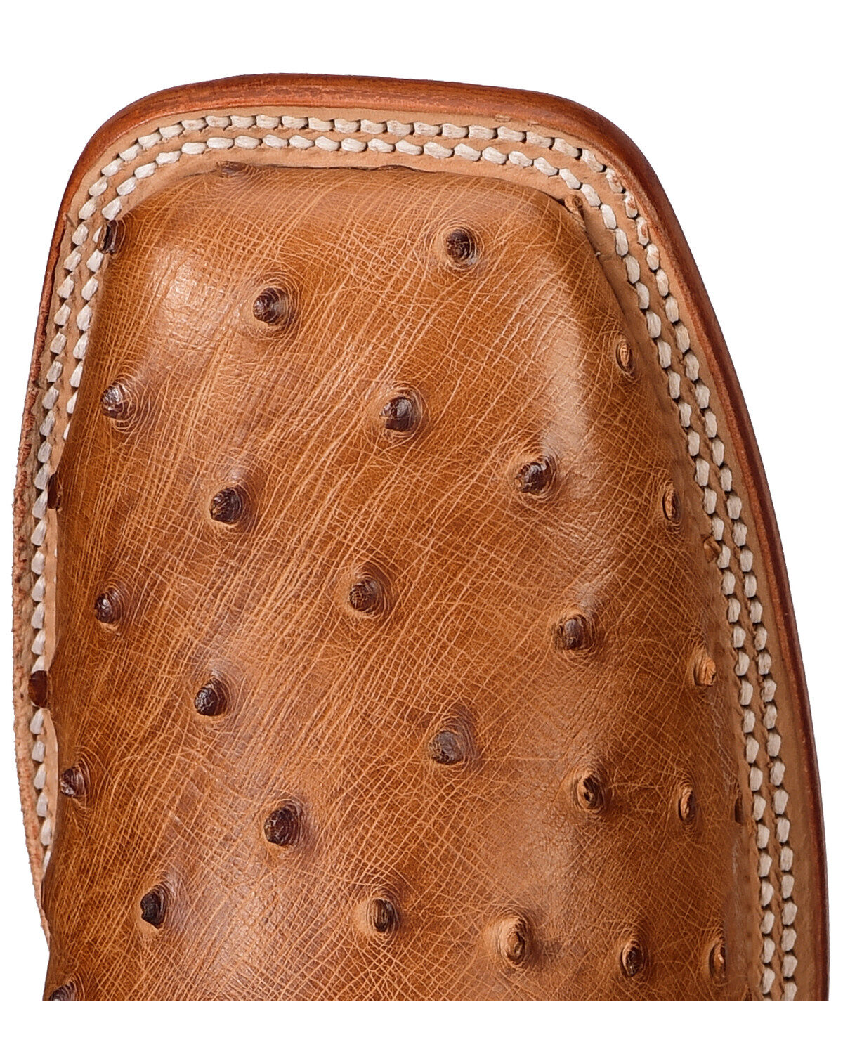 Justin Men's Full Quill Ostrich Western Boots, Cognac