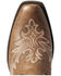 Image #4 - Ariat Women's Natural Tan Circuit Rosewood Full-Grain Western Boot - Square Toe, Brown, hi-res