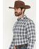 Image #2 - Cody James Men's Tennessee Trail Plaid Print Long Sleeve Button-Down Stretch Western Shirt - Tall, Blue, hi-res