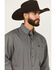 Image #2 - Wrangler Men's Micro Geo Print Long Sleeve Button-Down Western Shirt - Big, Black, hi-res