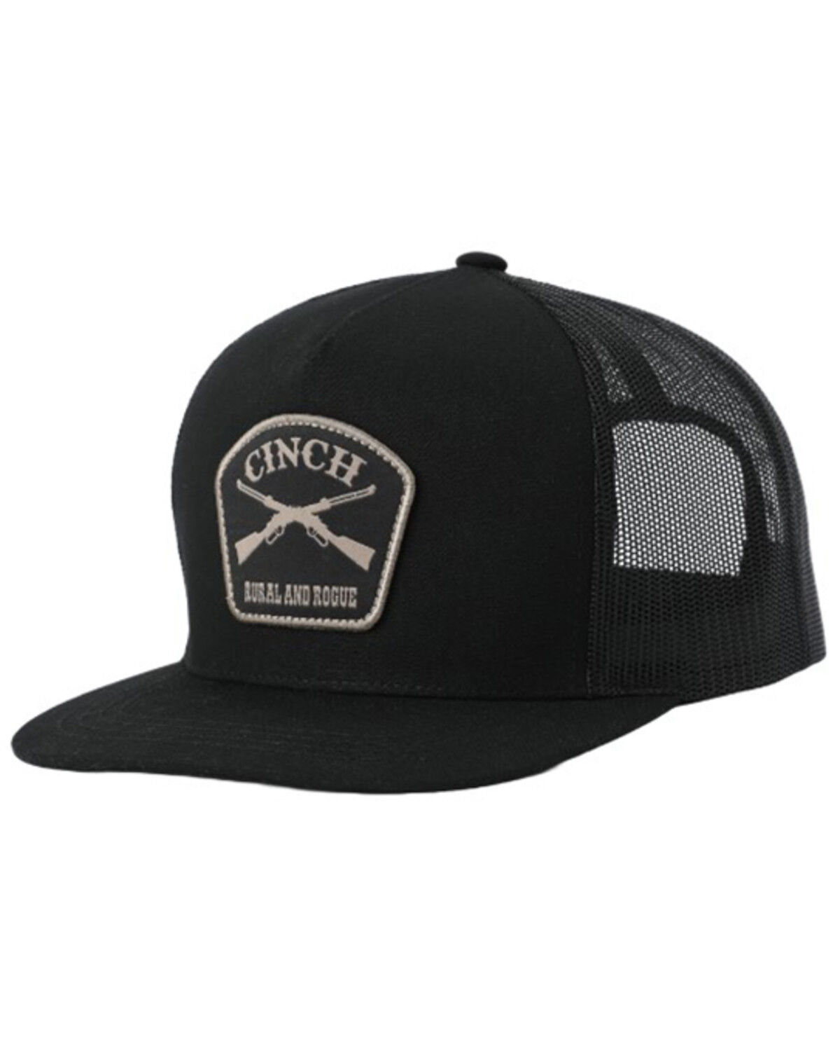 Image #1 - Cinch Men's Logo Patch Ball Cap, Black, hi-res