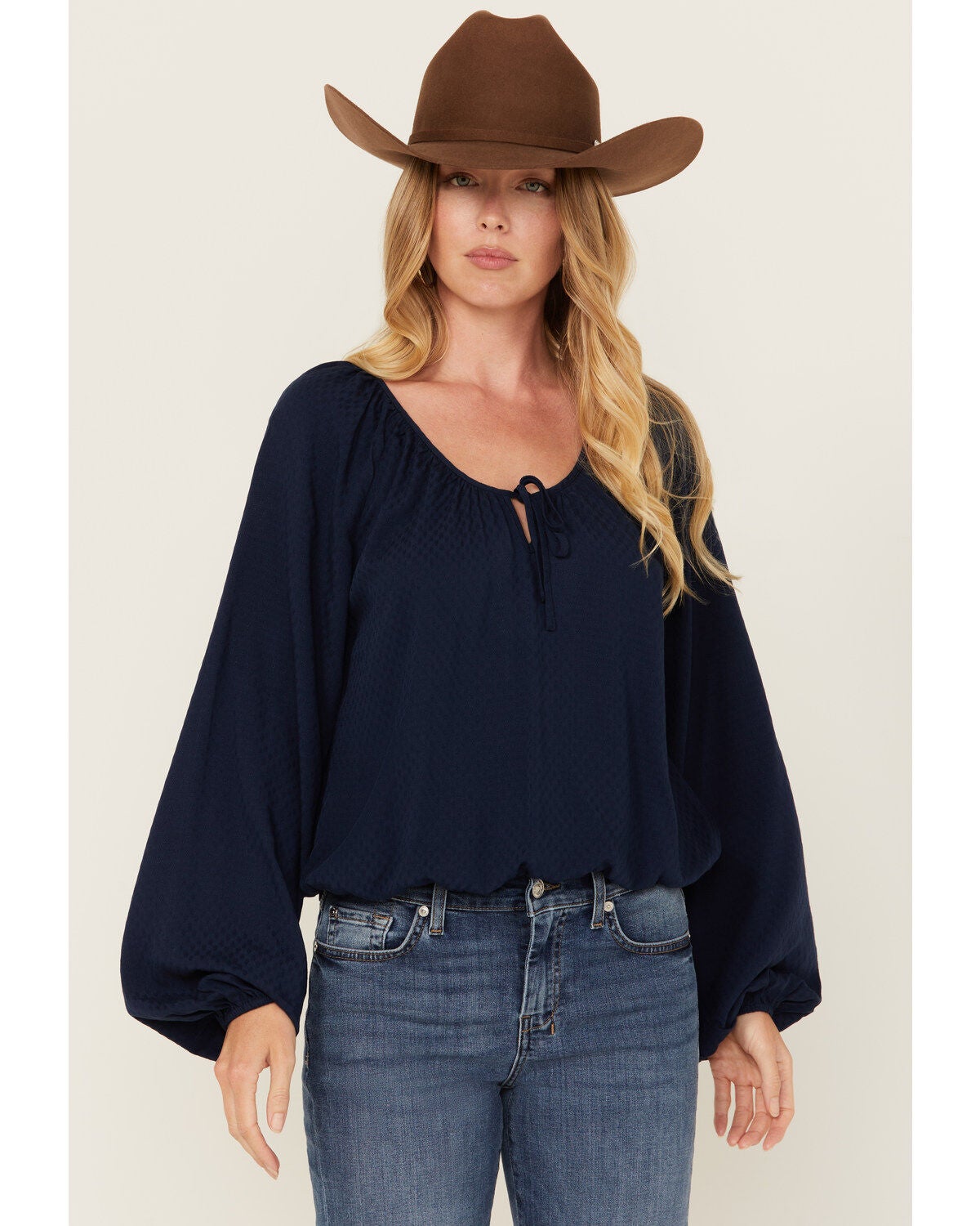 long sleeve peasant top