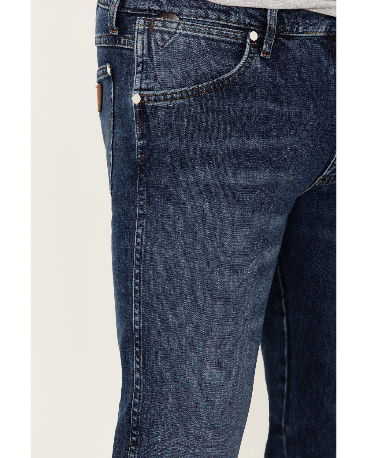 Image #2 - Wrangler X Fender Men's Larston Acoustic Tapered Slim Fit Jeans, Blue, hi-res