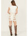 Image #3 - Rock & Roll Denim Women's Floral Print Studded Mini Skirt, Cream, hi-res