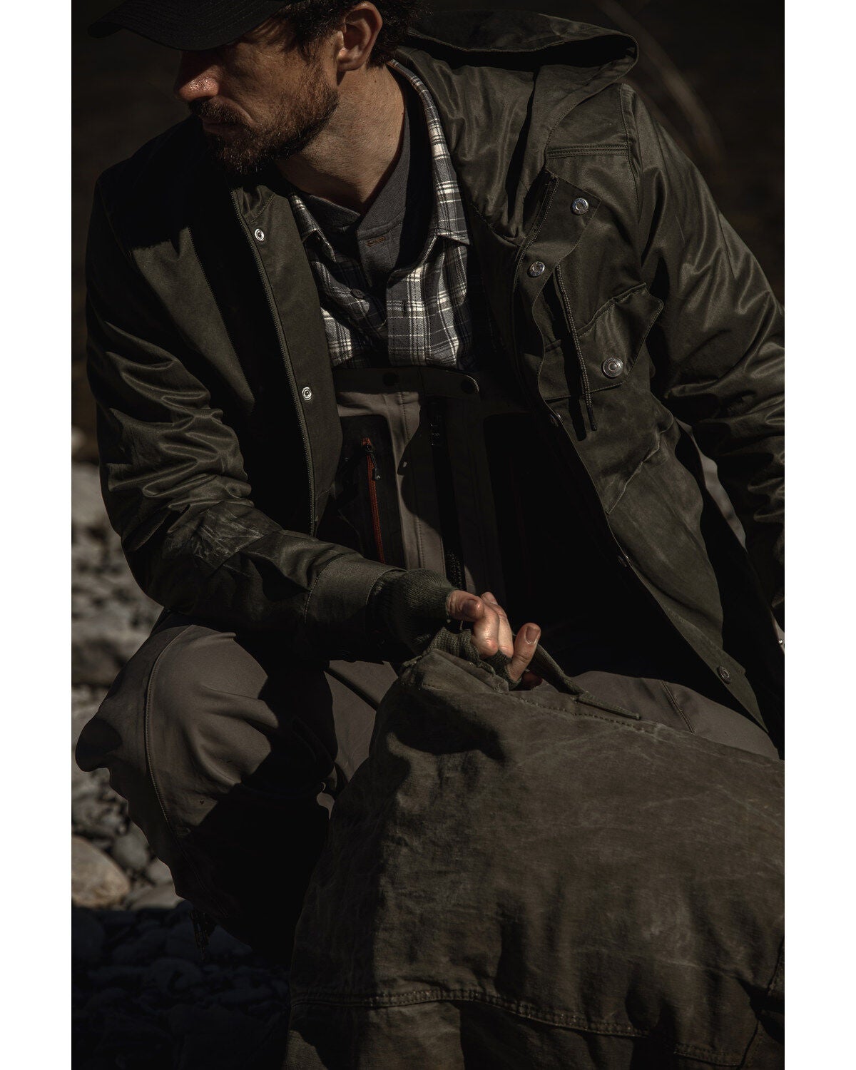 Brothers and Sons Men's Badlands Solid Snap-Front CC Parka Jacket, Olive, hi-res