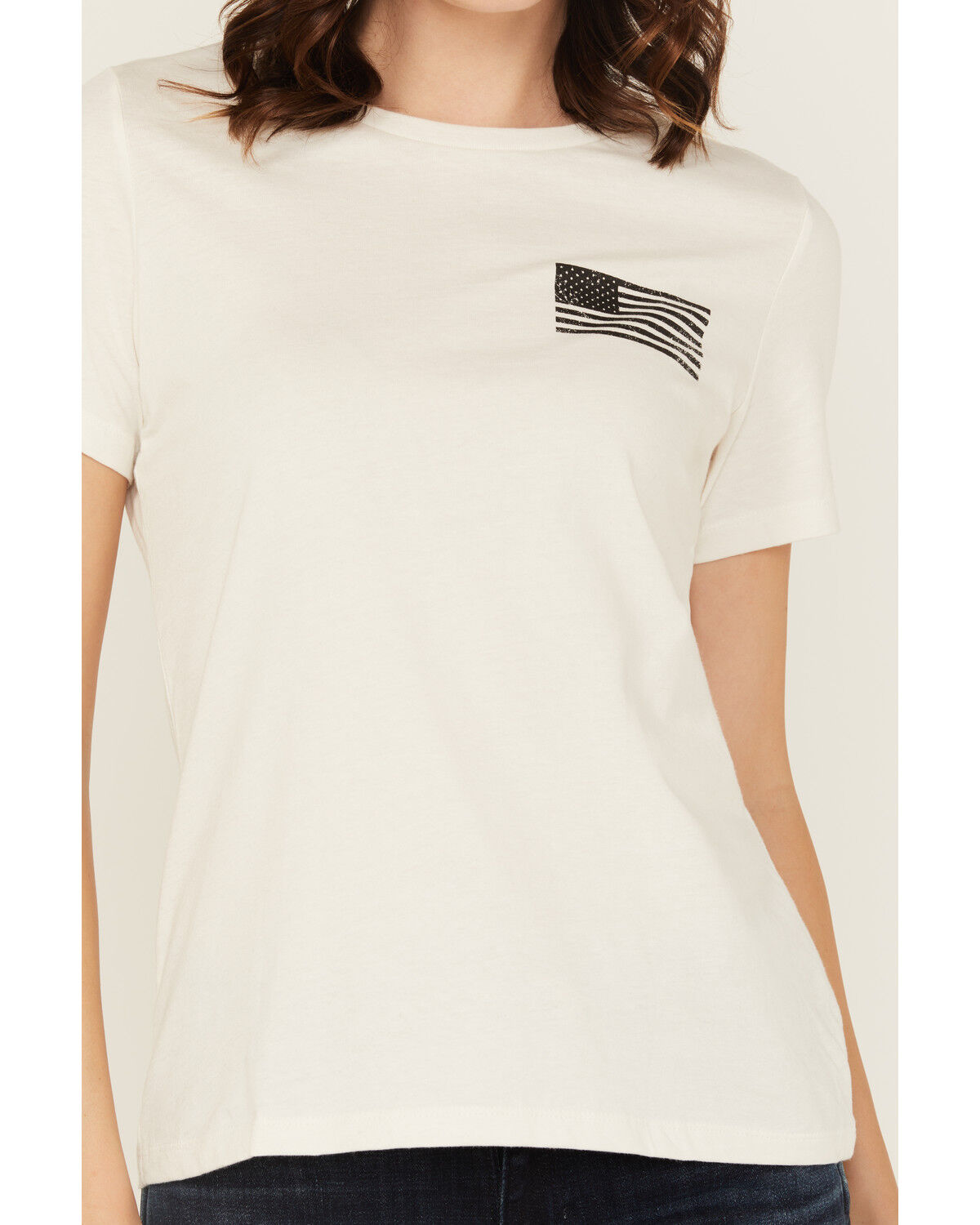 Image #3 - Boot Barn Women's An American Tradition Short Sleeve Fitted Graphic Tee, Off White, hi-res