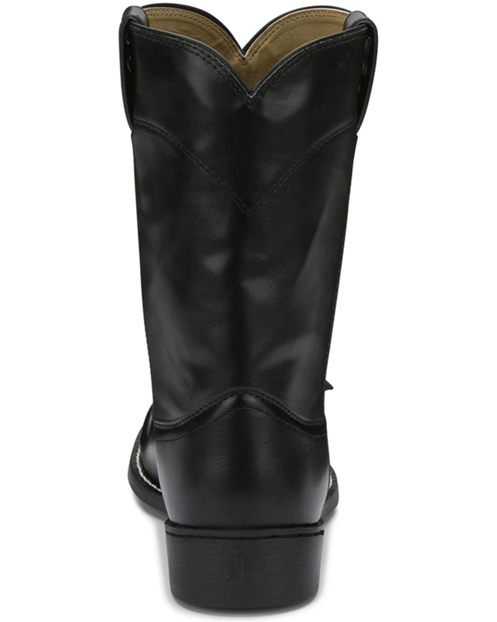Justin Men s Black Cow Roper Boots