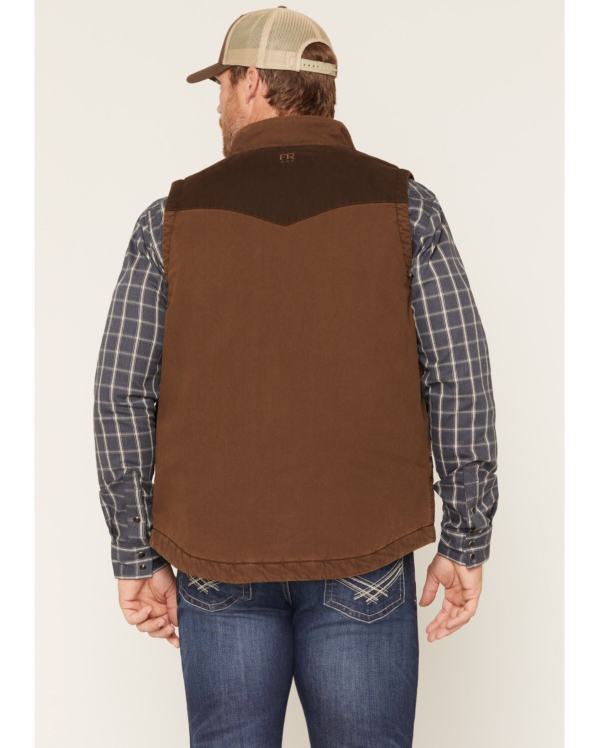Image #4 - Cody James Men's FR Blocked Bronco Vest, Rust Copper, hi-res