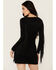 Image #4 - Idyllwind Women's Lois Studded Long Sleeve Fringe Mini Dress, Black, hi-res
