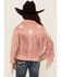 Fornia Girls' Star Patch Fringe Jacket , Light Pink, hi-res