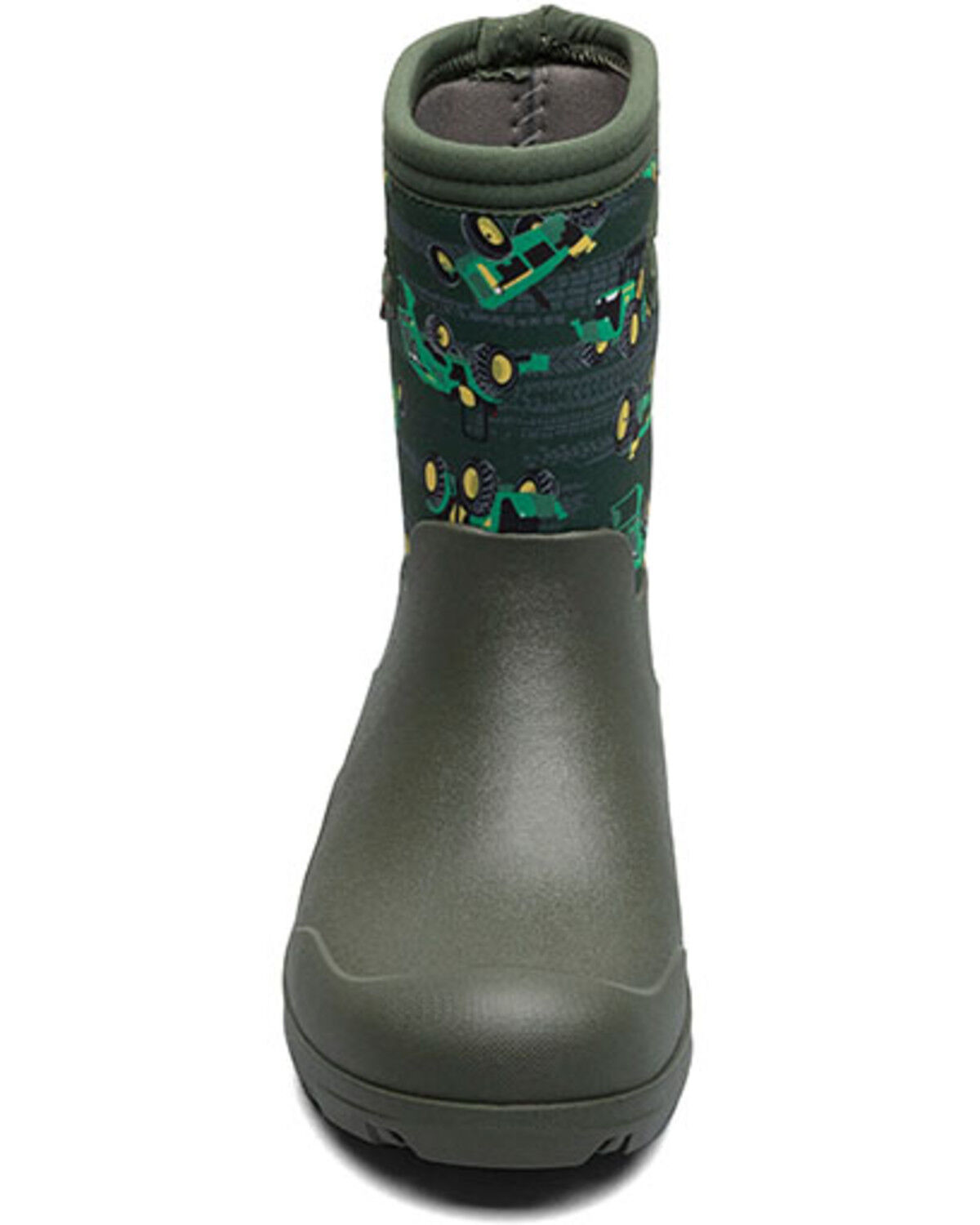 Image #4 - Bogs Boys' York Seamless Tractors Rubber Boots, Dark Green, hi-res
