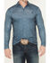 Image #3 - Cowboy Hardware Men's Steerhead Print Long Sleeve Snap Polo, Slate, hi-res