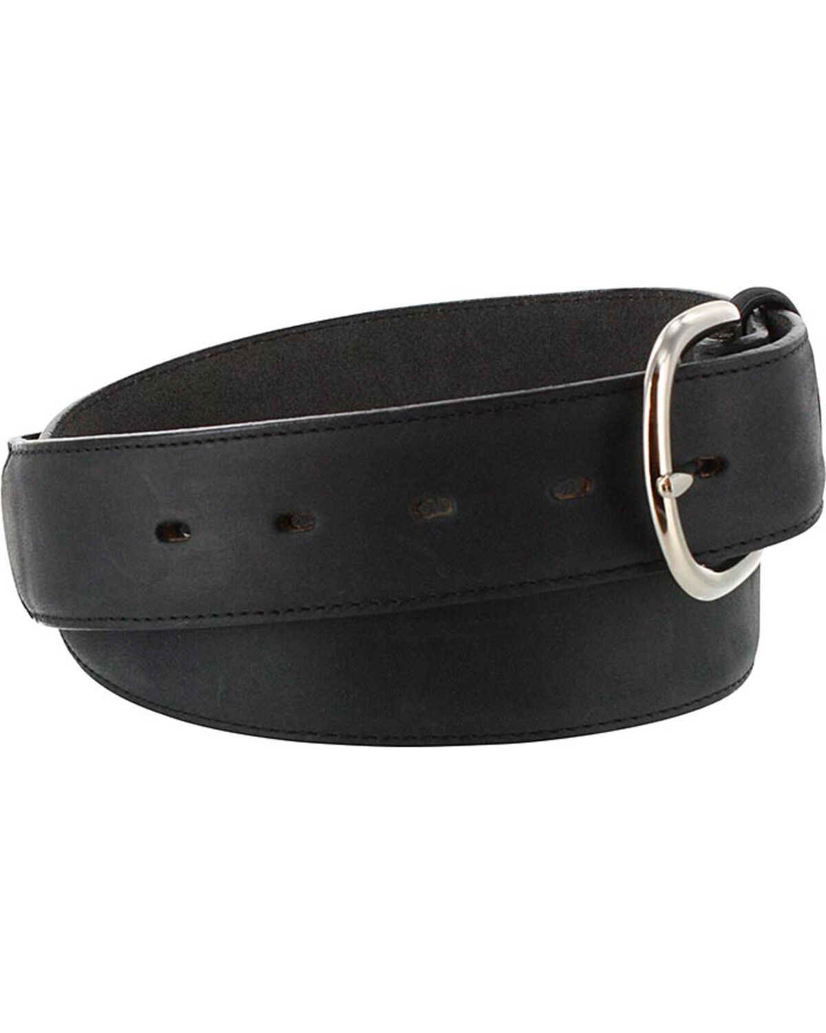 Image #2 - Justin Men's Leather Overlay Belt, Black, hi-res