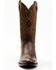 Image #4 - Lucchese Men's Espresso Smooth Western Boots - Round Toe, Dark Brown, hi-res