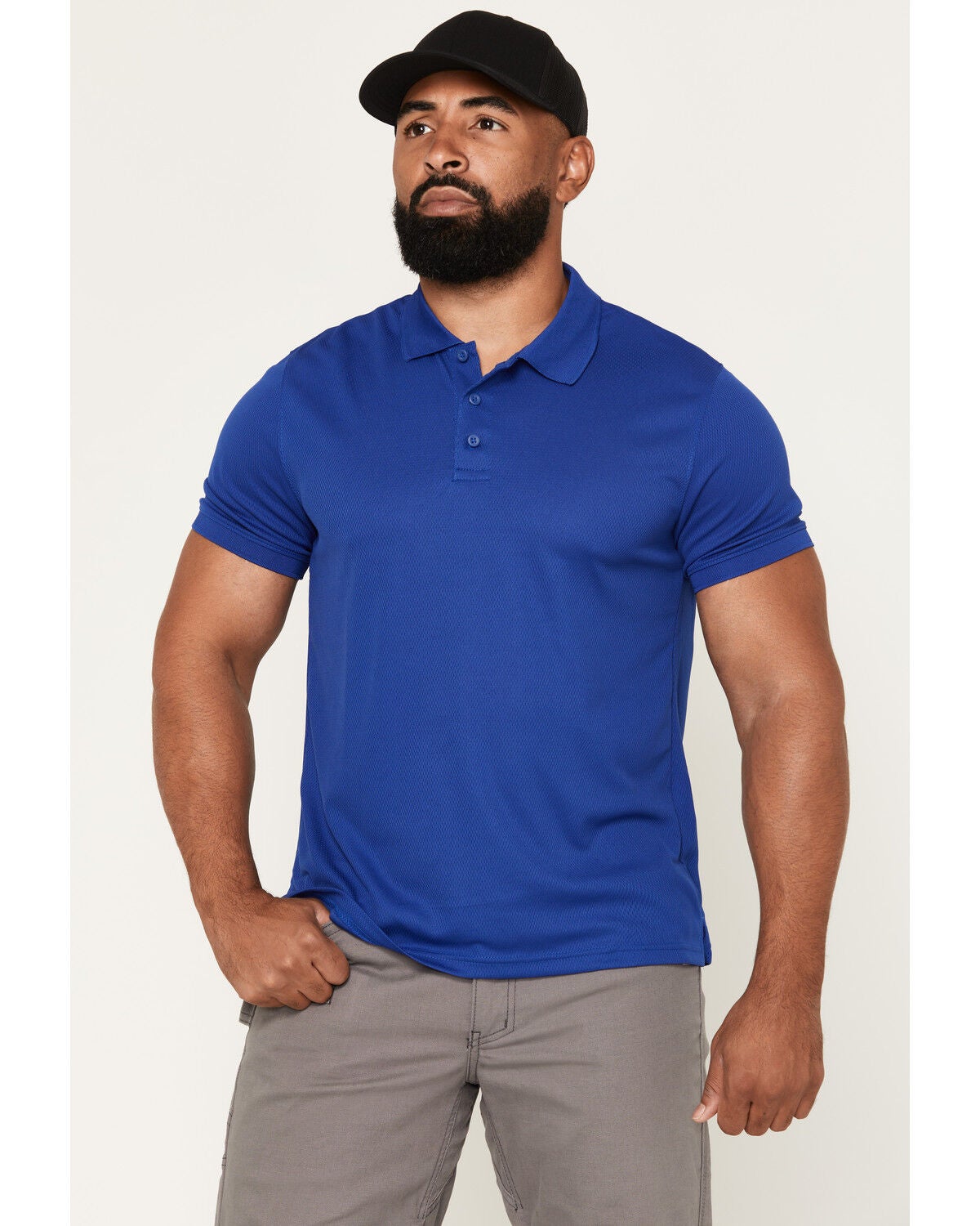 Strauss Men's Short Sleeve Performance Polo Shirt, Royal Blue, hi-res