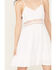 Image #3 - Jolt Women's Crochet Waist Mini Dress, White, hi-res