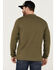 Brothers & Sons Men's Solid Heather Slub Long Sleeve Henley Shirt , Olive, hi-res