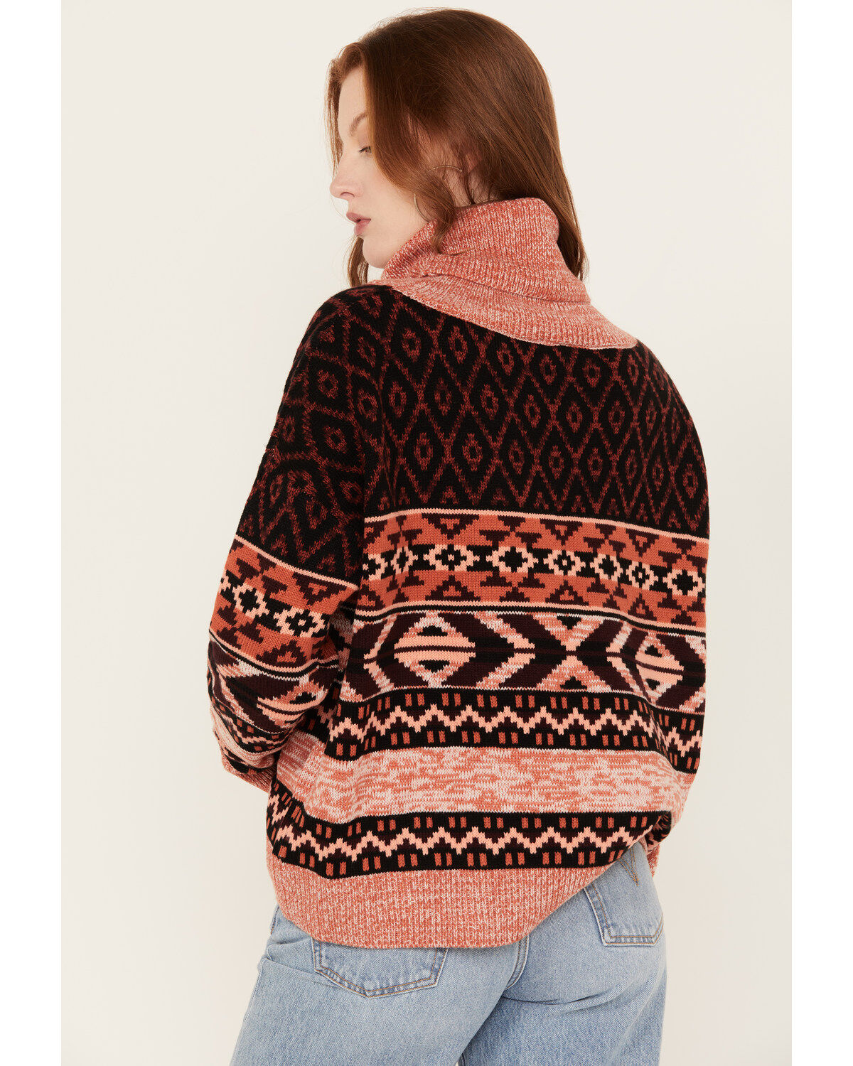 Image #4 - Wrangler Retro Women's Cowl Neck Long Sleeve Sweater, Multi, hi-res