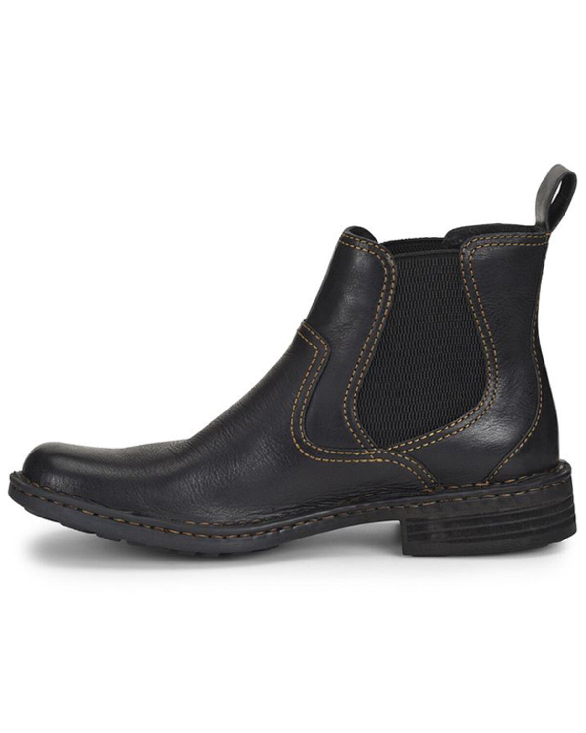 Image #3 - Born Men's Hemlock Chelsea Boots - Broad Square Toe, Black, hi-res
