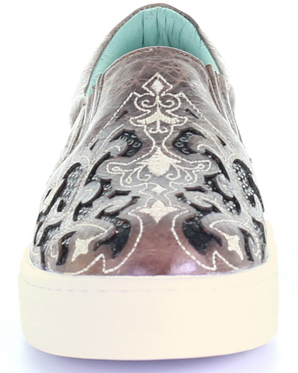 Image #5 - Corral Women's Brown Inlay & Embroidered Sneakers, , hi-res