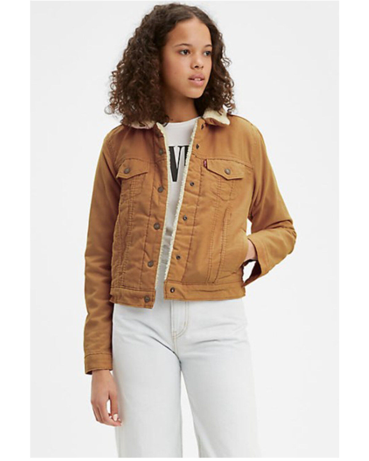 tan sherpa trucker jacket