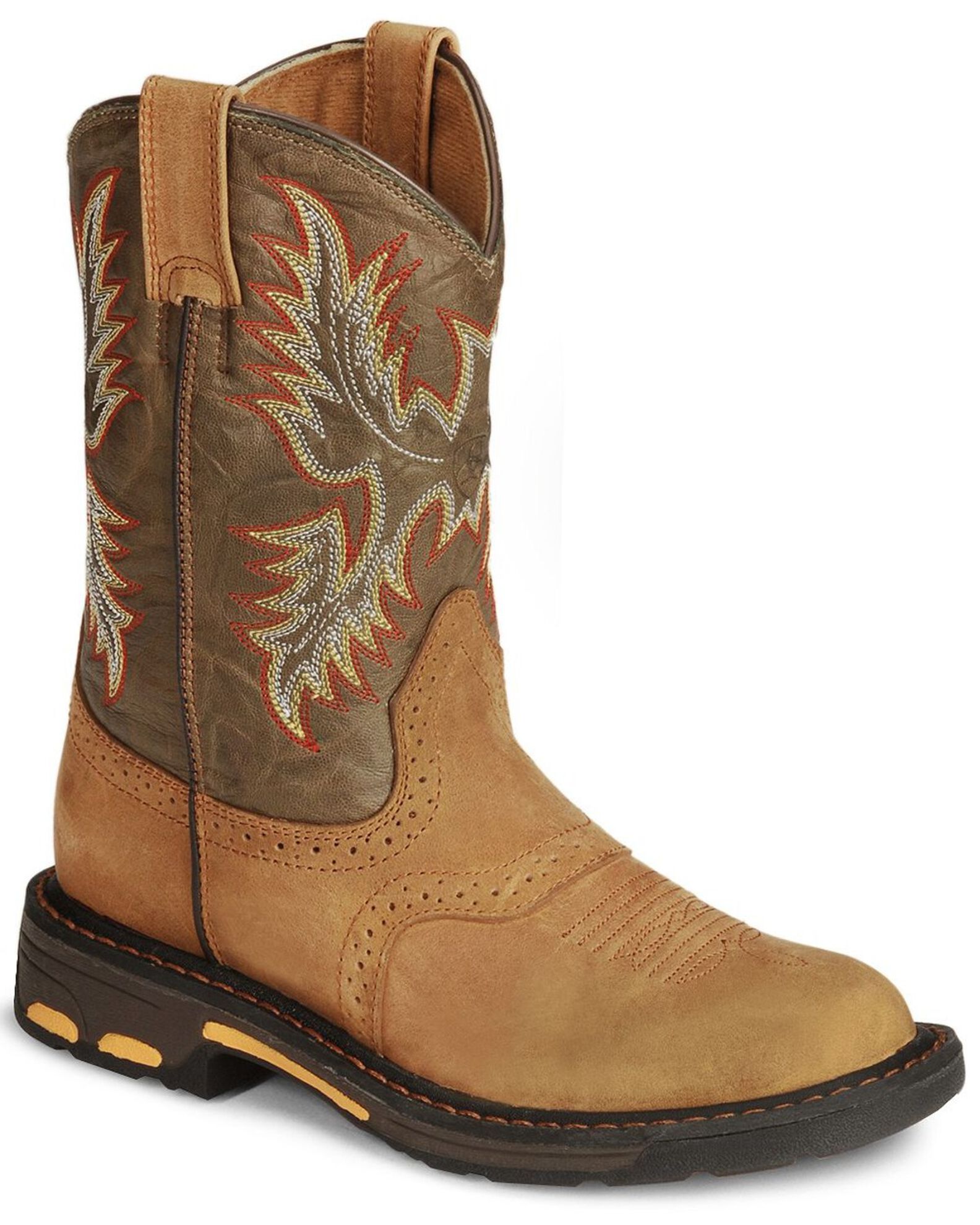 Round toe cowboy best sale work boots