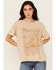 Image #1 - Wrangler Women's Ride Of Life Short Sleeve Graphic Tee, Beige, hi-res