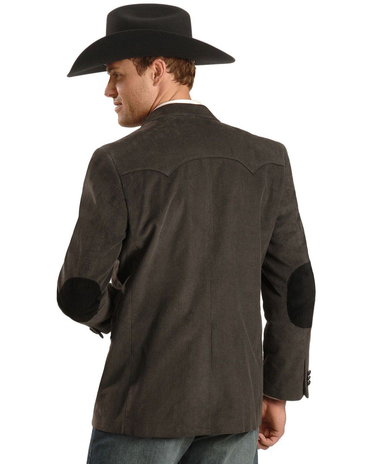 Image #3 - Circle S Men's Corduroy Sport Coat, Grey, hi-res