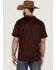 Image #4 - RANK 45® Men's Elite Stripe Performance Polo Shirt, Burgundy, hi-res