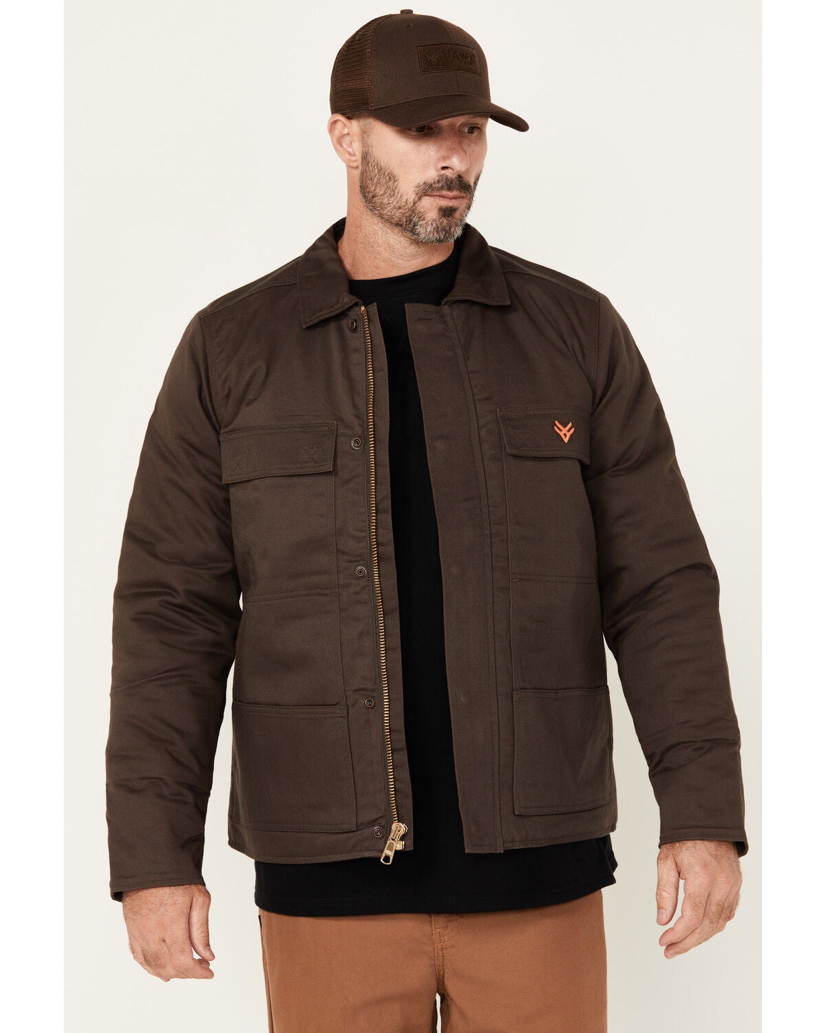 Hawx Men's FR Solid Car Coat, Brown, hi-res