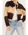 Image #3 - Cleo + Wolf Women's Ombre Cropped Leather Jacket, Sage, hi-res