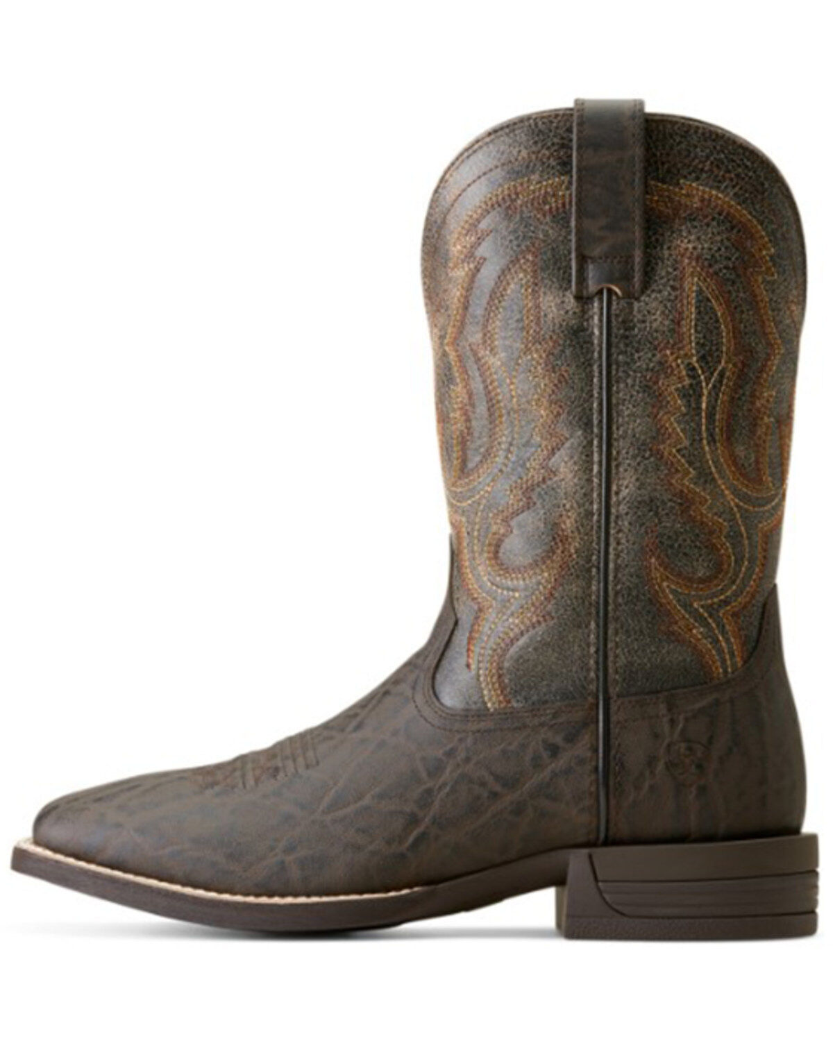 Image #2 - Ariat Men's Steadfast Elephant Print Performance Western Boots - Broad Square Toe, Brown, hi-res