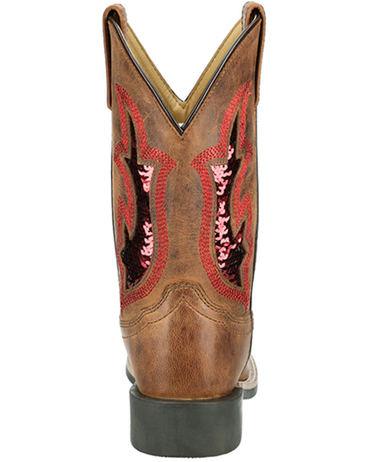 Image #5 - Smoky Mountain Little Girls' Nevada Western Boots - Broad Square Toe, Brown, hi-res