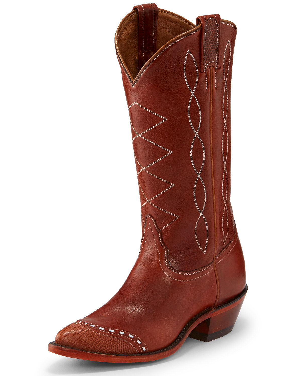 Image #2 - Tony Lama Women's Emilia Western Boots - Snip Toe, Cognac, hi-res