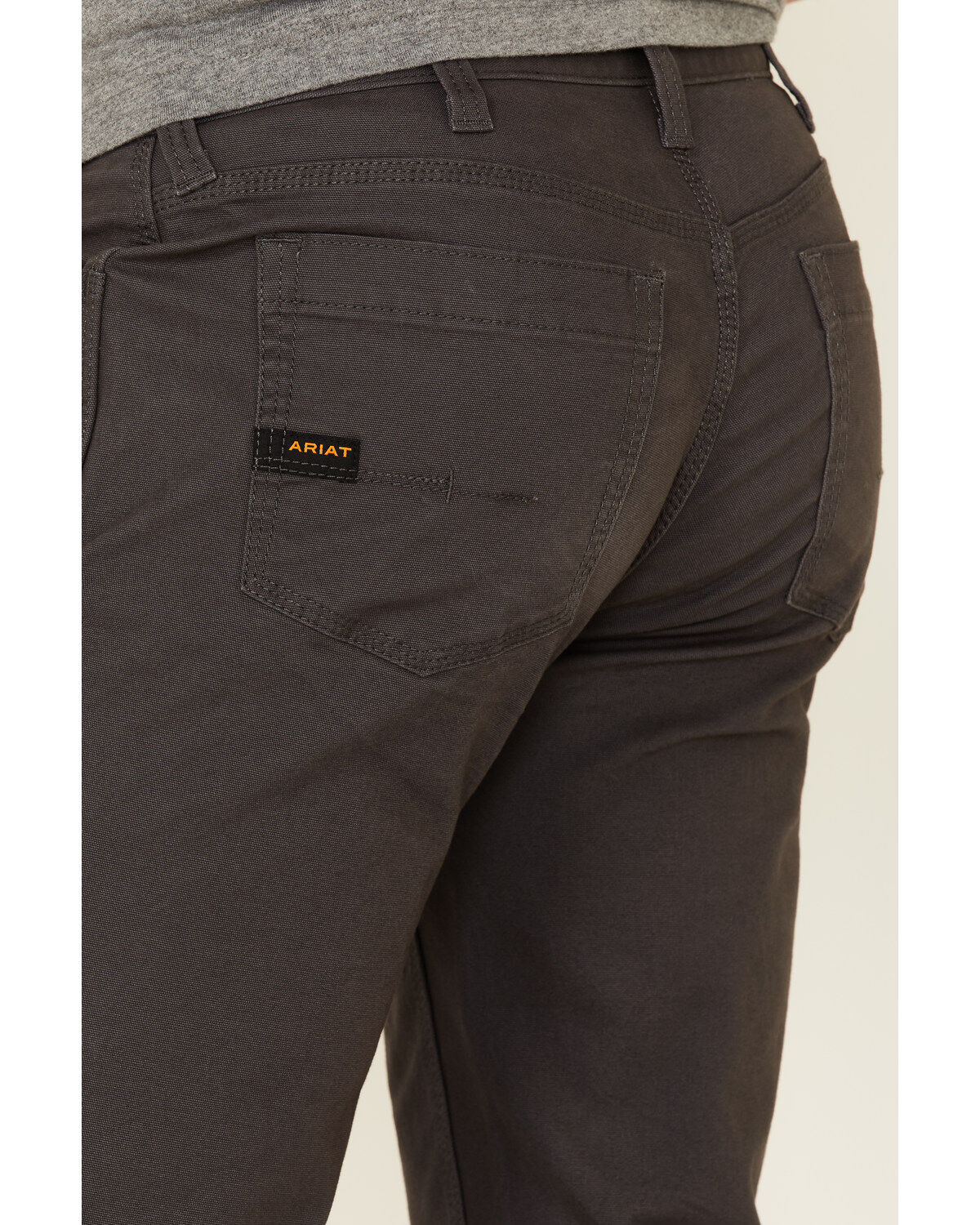 Image #4 - Ariat Men's Rebar M7 Durastretch Made Tough Straight Leg Work Pants, Grey, hi-res