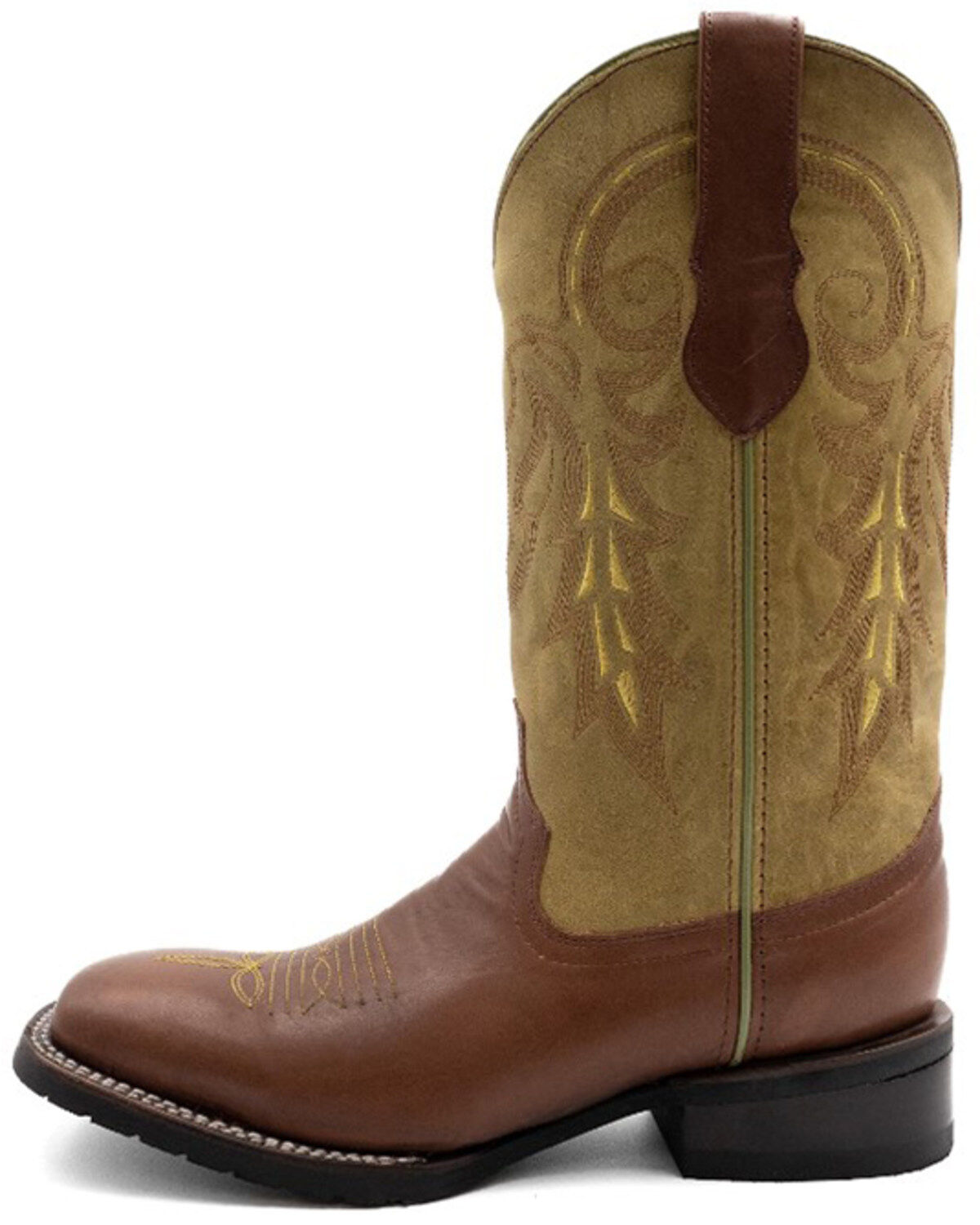 Image #3 - Ferrini Men's Maverick Western Boots - Broad Square Toe, Lt Brown, hi-res