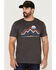 Image #1 - Flag & Anthem Men's Mountains Americana Graphic T-Shirt, Charcoal, hi-res