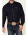 Image #4 - Cinch Men's Navy Solid Western Button Down Shirt, Navy, hi-res