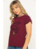 Image #5 - Shyanne Women's Wine Kick Up Your Boots Graphic Tee, , hi-res