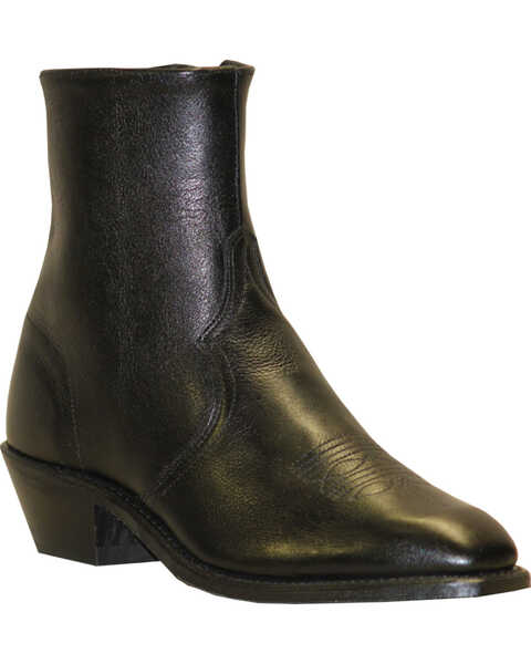 Abilene Men's 7" Western Zip Boots, Black, hi-res