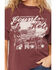 Image #3 - Bravado Women's HARDY Short Sleeve Graphic Tee, Red, hi-res