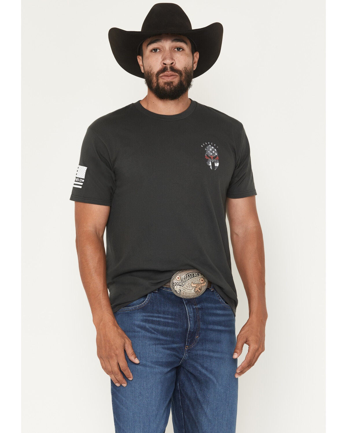 Howitzer Men's Respect Spartan Short Sleeve Graphic T-Shirt, Black, hi-res