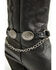 Image #2 - Shyanne Women's Scalloped Concho Boot Bracelet with Chain, Black, hi-res