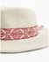 Nikki Beach Women's Mink Cheyenne Ribbon Fedora Hat, Cream, hi-res