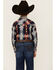 Image #4 - Rock & Roll Denim Boys' Southwestern Print Long Sleeve Pearl Snap Stretch Western Shirt, Navy, hi-res