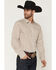 Image #2 - Gibson Trading Co Men's Arrowline Geo Stripe Print Long Sleeve Button-Down Western Shirt, White, hi-res